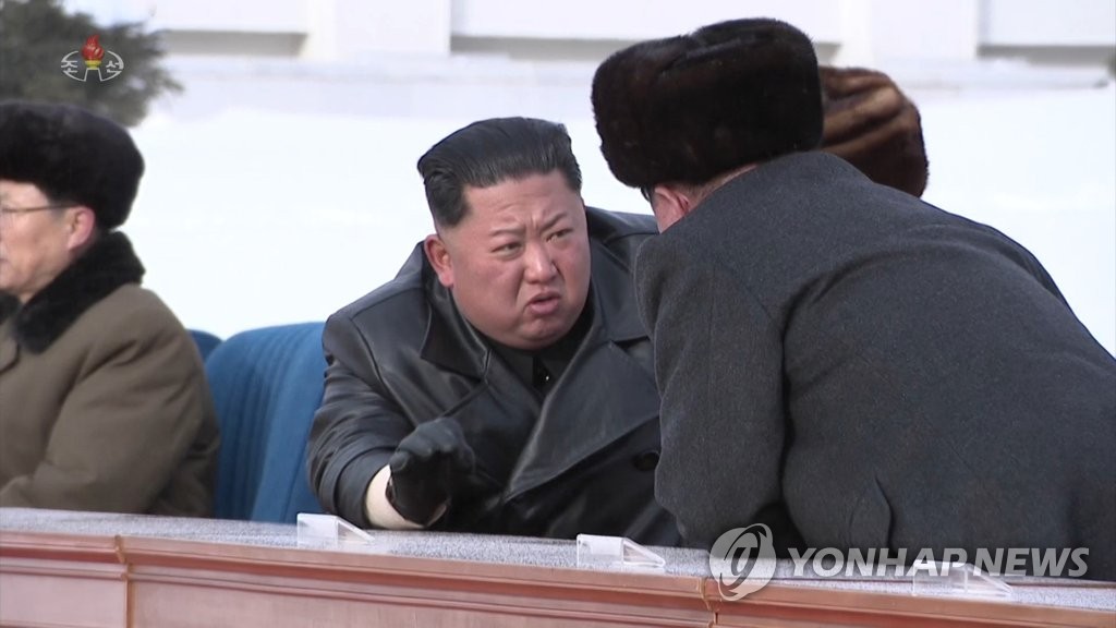 북한TV, 김정은 삼지연 방문 녹화중계 보도