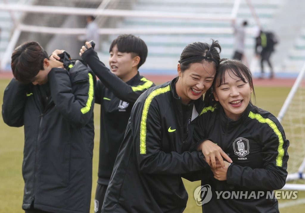 한국 여자축구 대표팀 훈련