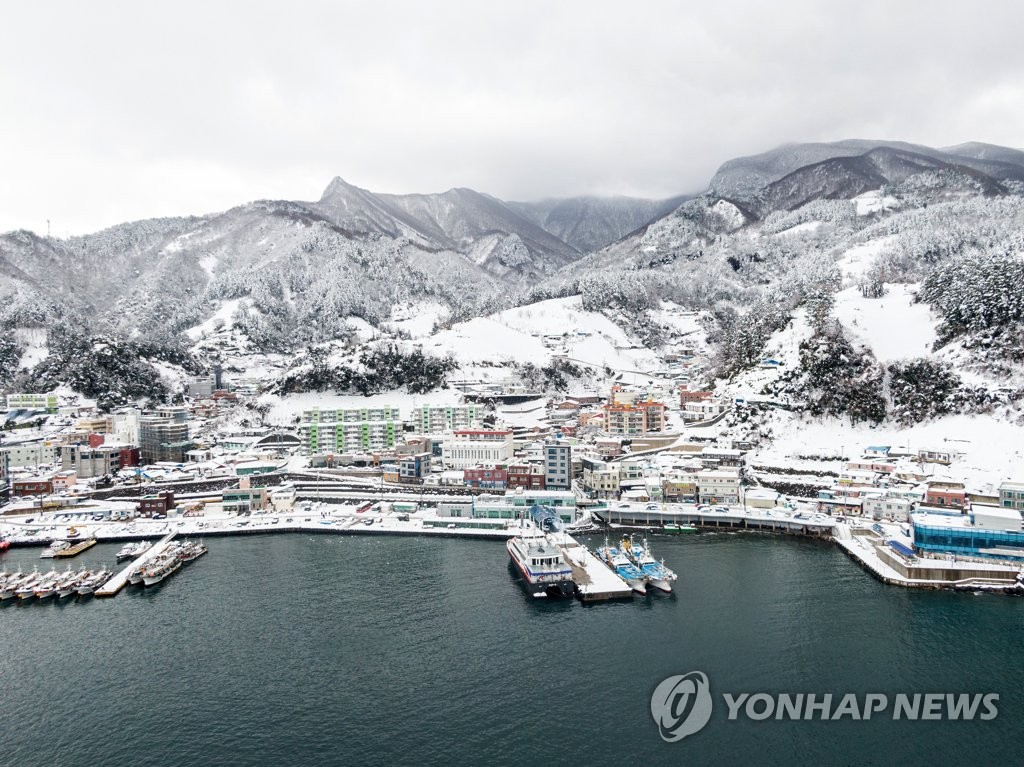 울릉 설경