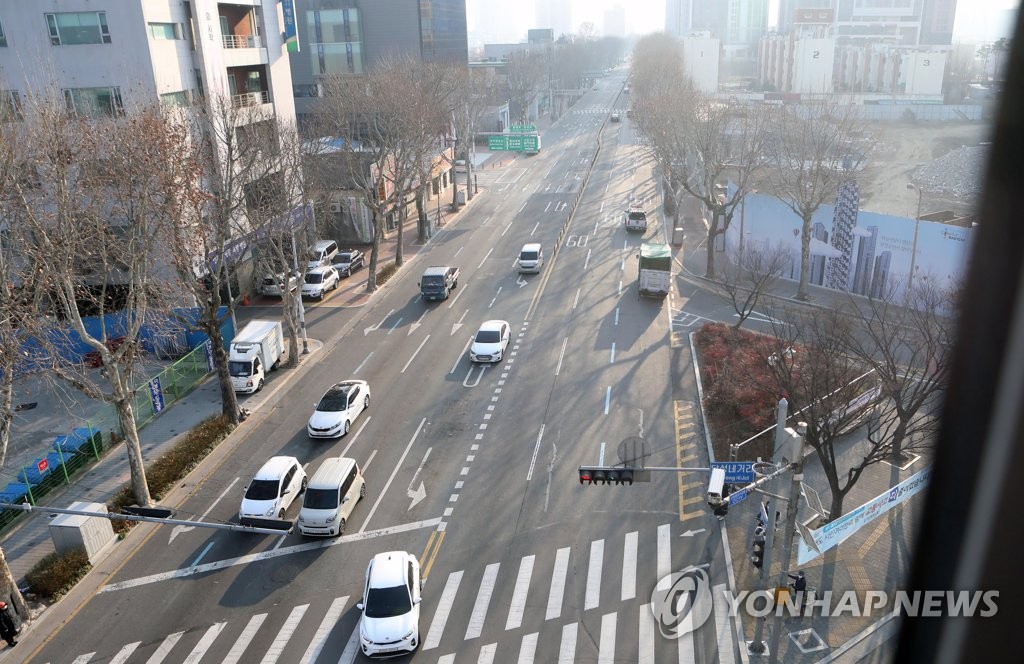 한산한 대구 시내 출근길