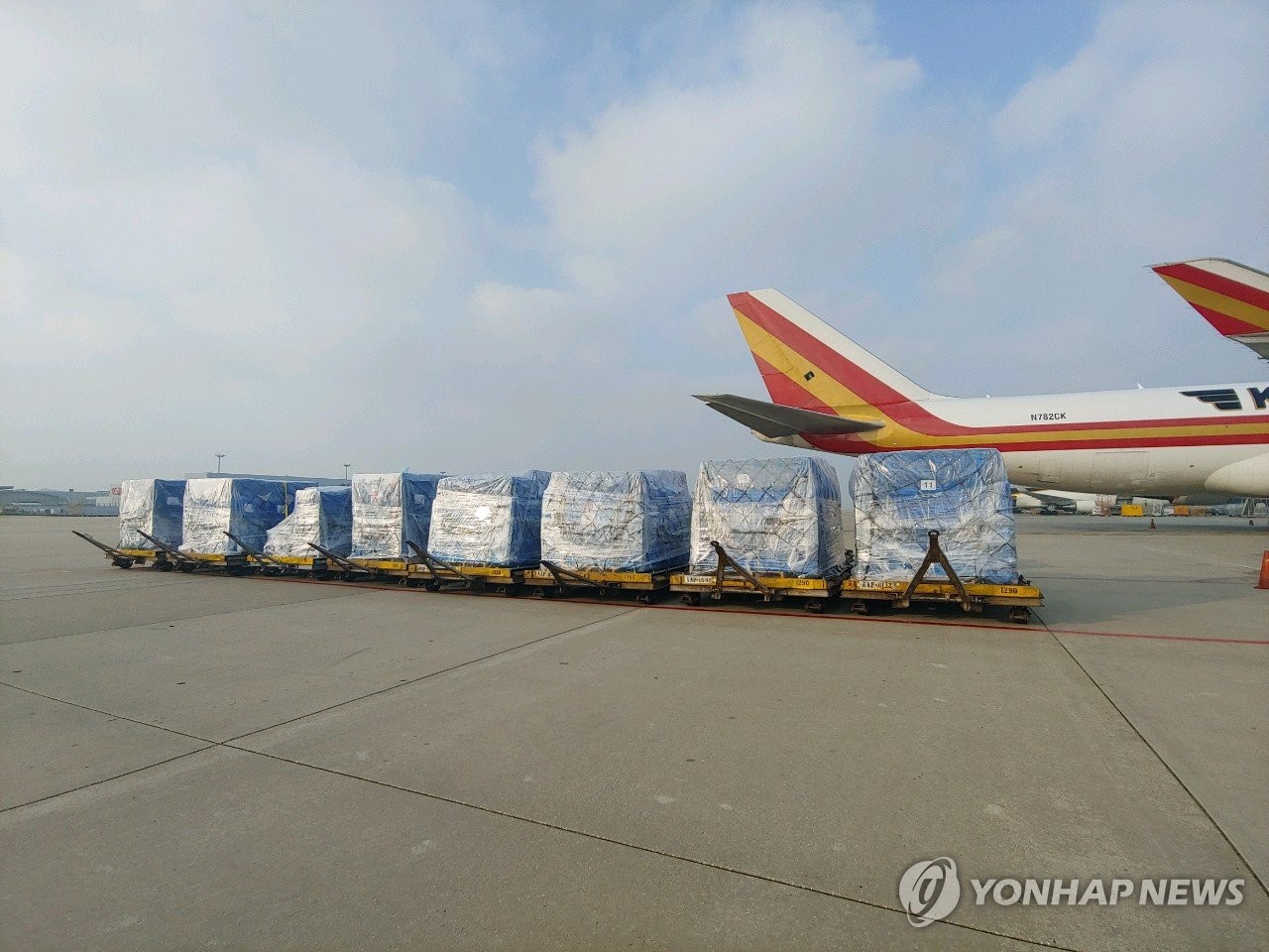 모로코 화물기로 '코로나19 관련 한국 의료품 운송'