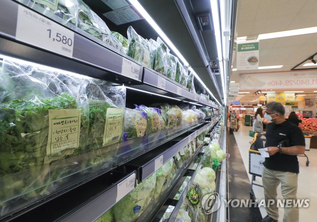 ソウル市内の大型スーパーで買い物をする市民（資料写真）＝（聯合ニュース）