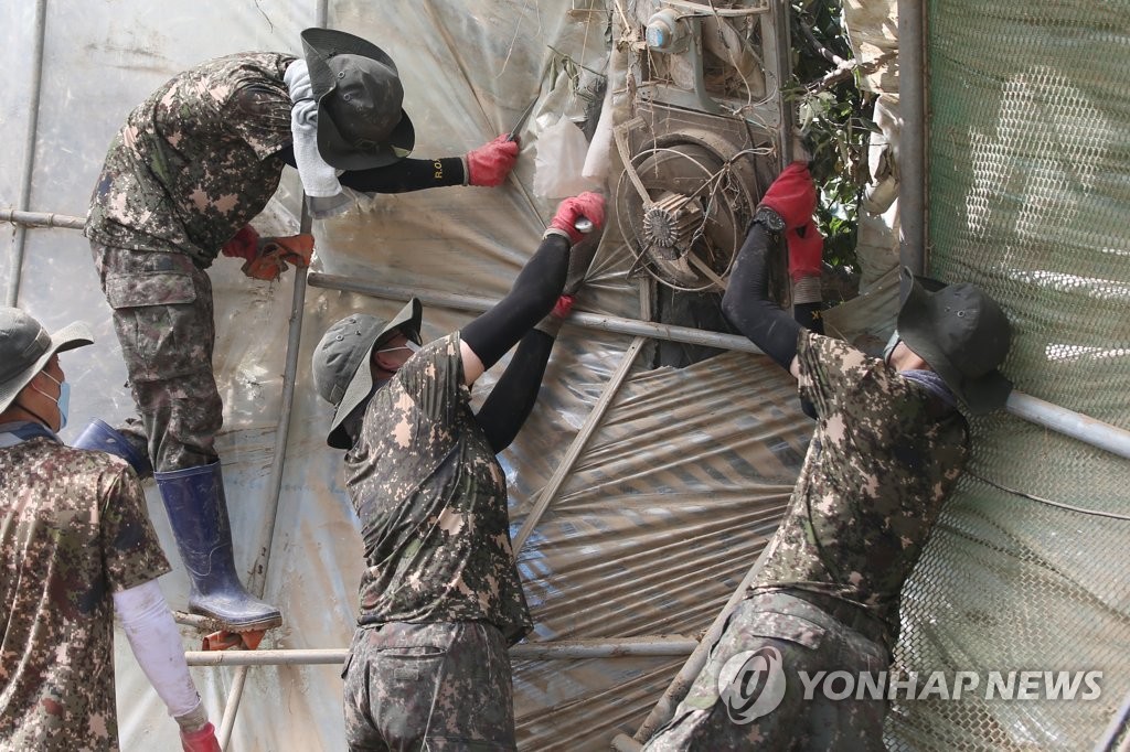 광복절 맞아 수해 복구 총력