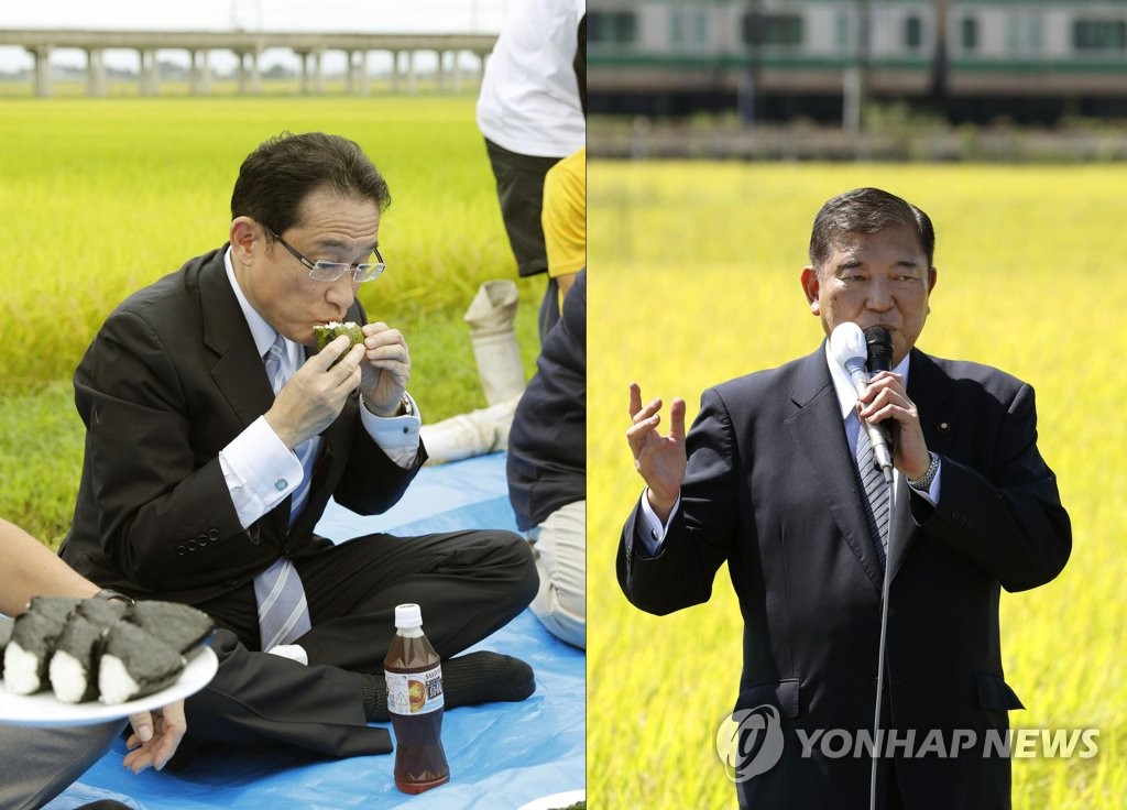 농촌으로 달려간 일본 총리 후보들