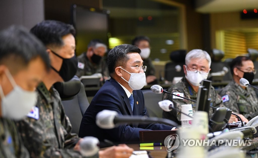서욱 국방부 장관, 합동참모본부서 군사대비태세 점검