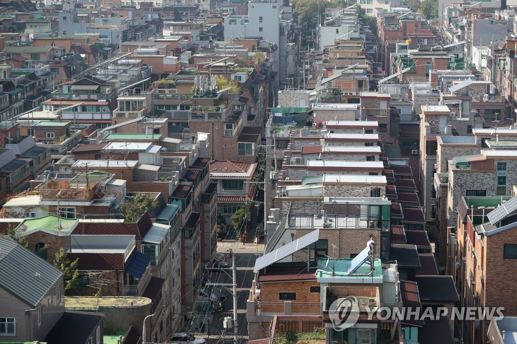 서울 송파구 빌라와 다세대 주택 밀집 지역