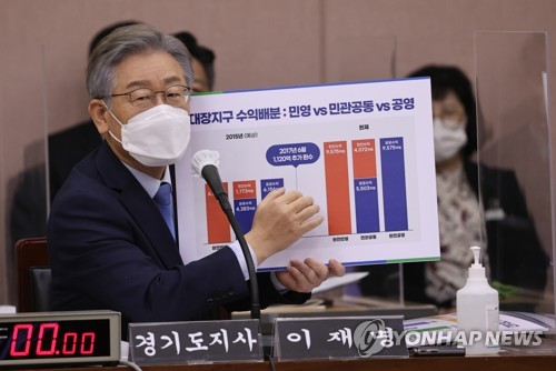 질의에 답변하는 이재명 경기지사