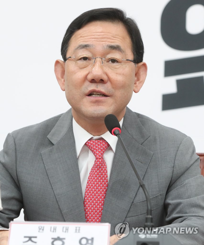 발언하는 주호영 원내대표