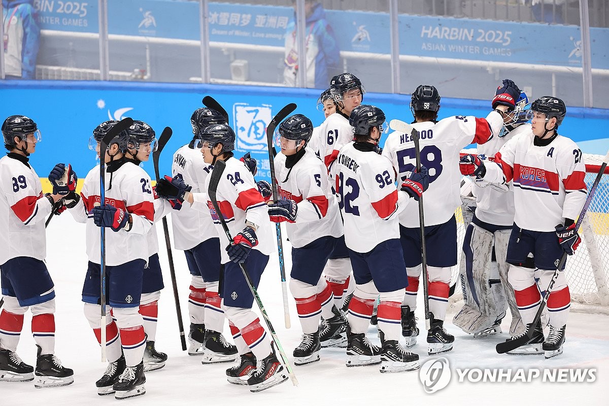 동메달 획득한 한국 남자 아이스하키