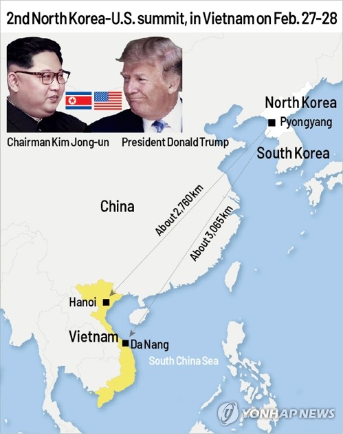 2nd North Korea-U.S. summit, in Vietnam on Feb. 27-28