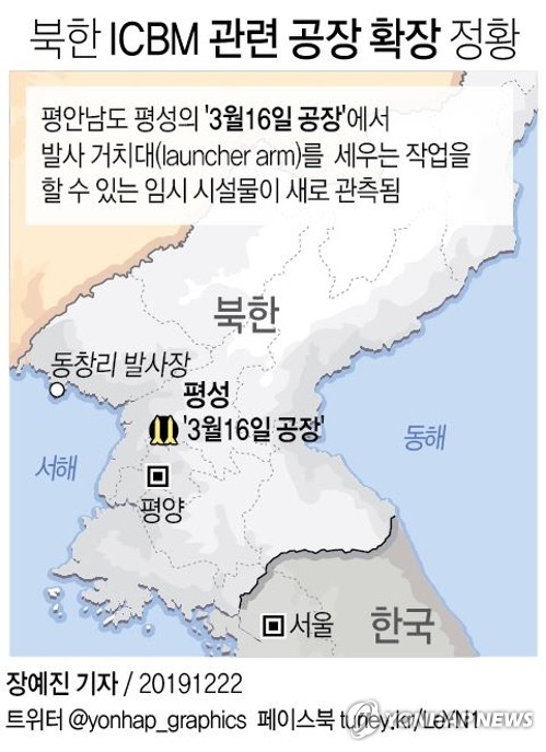  북한 ICBM 관련 공장 확장 정황