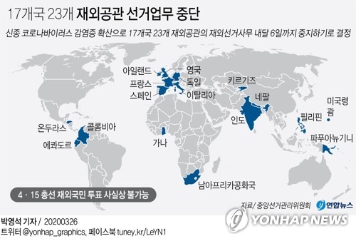 كوريا الجنوبية توقف عمليات الاقتراع الغيابي في الخارج في 17 دولة - 2