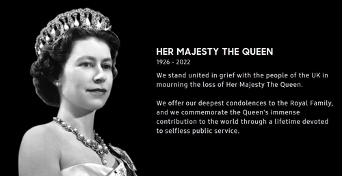 سامسونغ للإلكترونيات المزودة للعائلة المالكة بأجهزتها المنزلية تقدم العزاء في وفاة الملكة إليزابيث