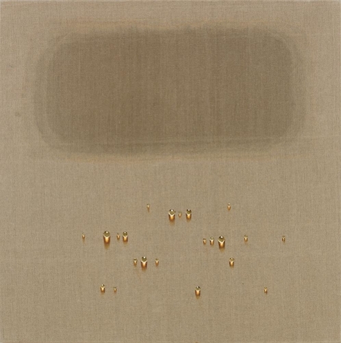 "Water Drops ENS8311" by Kim Tschang-yeul, 100 cm by 100 cm, oil on canvas, 1983. (Yonhap)