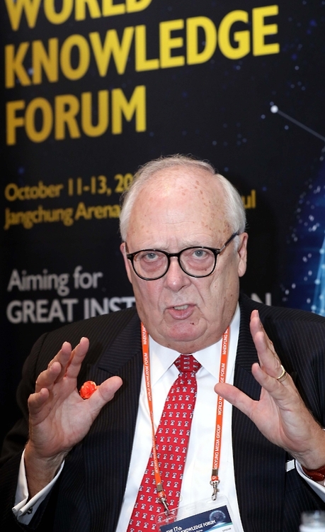 Edwin Feulner (photo courtesy of organizers of the World Knowledge Forum)