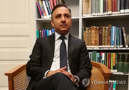 Mohammad Ahsan, deputy director at Denmark's Office of the Director of Public Prosecutions, speaks to Yonhap News Agency at his office in Copenhagen on Jan. 7, 2017. (Yonhap)