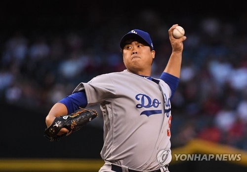 (LEAD) Dodgers' Ryu Hyun-jin tosses 4 shutout innings in 1st minor league rehab outing