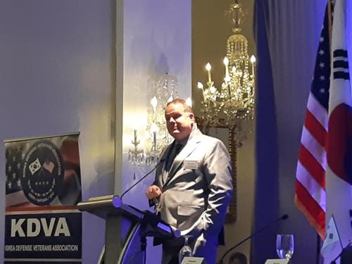 This photo shows Heino Klinck, deputy assistant secretary of defense for East Asia, speaking at a conference on the South Korea-U.S. alliance at the Mayflower Hotel in Washington on Dec. 4, 2019. (Yonhap)