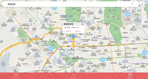 A screenshot of location-based virus-tracking map Corona Nearby on Feb. 4, 2020. (PHOTO NOT FOR SALE) (Yonhap)