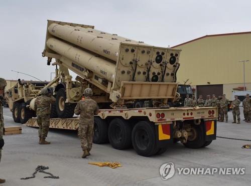 A launcher of an advanced U.S. missile defense system called THAAD is seen in this photo captured from the Facebook account of the 35th Air Defense Artillery Brigade of the U.S. Forces Korea (USFK) on April 24, 2019. The USFK said it conducted a THAAD exercise at a base in Pyeongtaek, south of Seoul, last week. (Yonhap)
