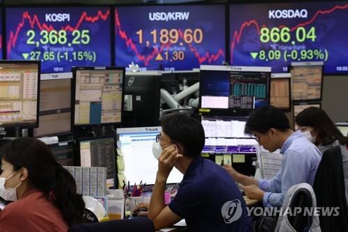 (LEAD) Seoul stocks dip more than 1 pct on Wall Street plunge