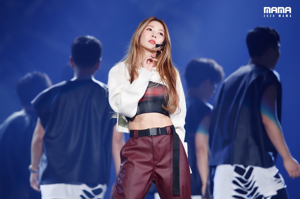 This photo, posted on the official Twitter account of the Mnet Asian Music Awards (MAMA) on Dec. 6, 2020, shows BoA. (PHOTO NOT FOR SALE) (Yonhap)