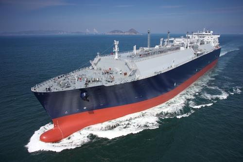 This file photo, provided by Samsung Heavy Industries Co., shows an LNG carrier built by the shipbuilder. (PHOTO NOT FOR SALE) (Yonhap)
