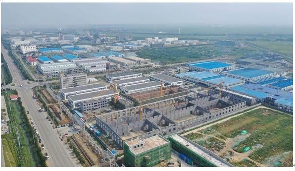 This photo, provided by POSCO Chemical Co., shows a plant being built by Qingdao Zhongshuo New Energy Technology Co. in Pingdu, a city in China's eastern province of Shandong. (PHOTO NOT FOR SALE) (Yonhap)