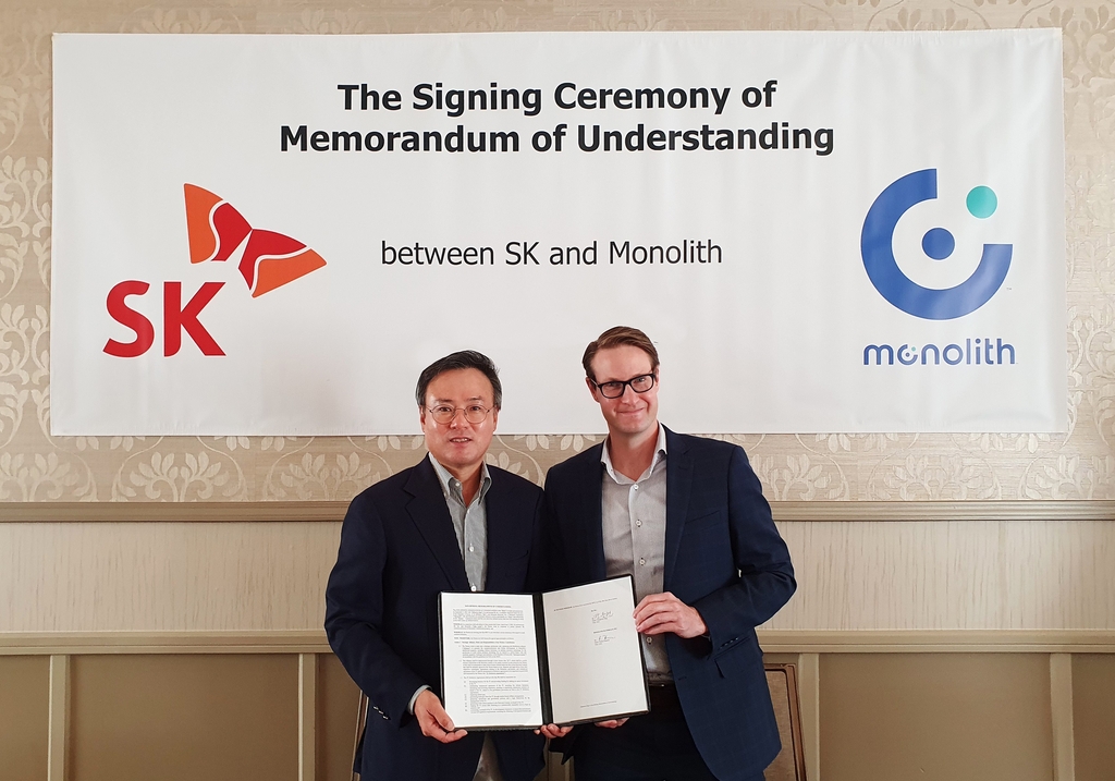 SK signs MOU with U.S. hydrogen firm Monolith to set up joint venture in S. Korea