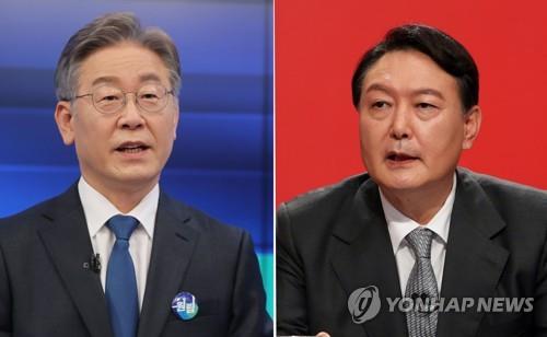 Yoon leads Lee by almost 12 percentage points in presidential race: survey