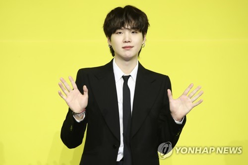 Suga of K-pop boy group BTS (PHOTO NOT FOR SALE) (Yonhap)