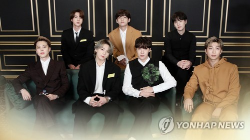 A computer-generated image of K-pop boy group BTS, provided by Yonhap News TV (PHOTO NOT FOR SALE) (Yonhap)