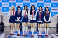 K-pop girl group Ive poses for photographers during an online media showcase in Seoul for its second single album 