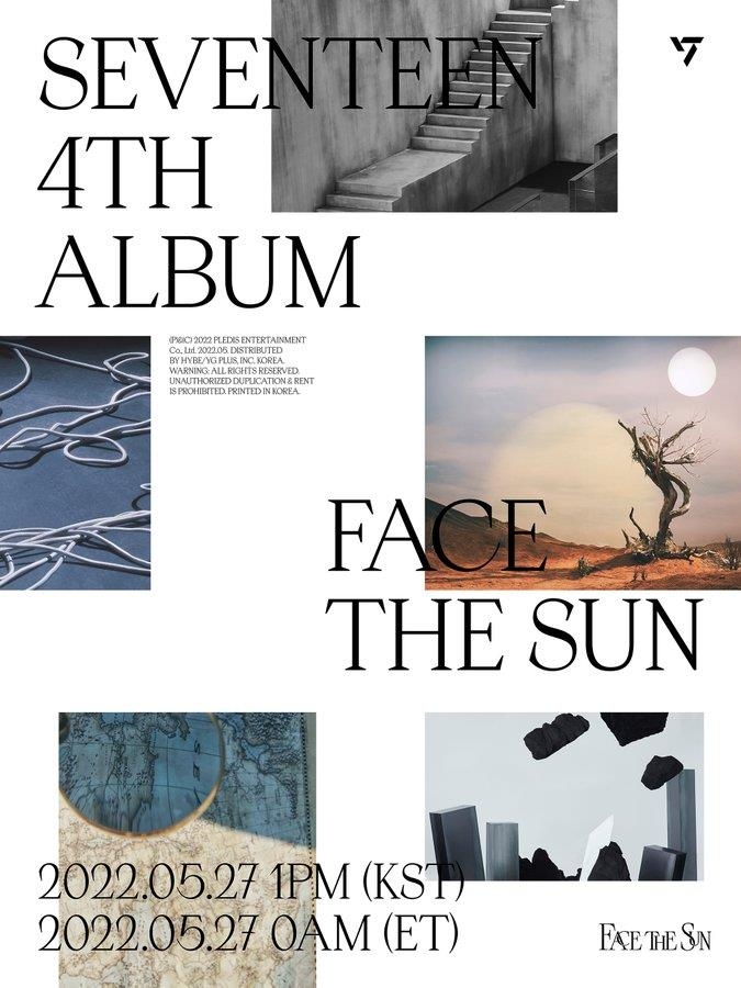 This photo captured from Seventeen's Twitter account is a teaser image for "Face the Sun," the group's fourth full-length album, set to be released May 27, 2022. (PHOTO NOT FOR SALE) (Yonhap)