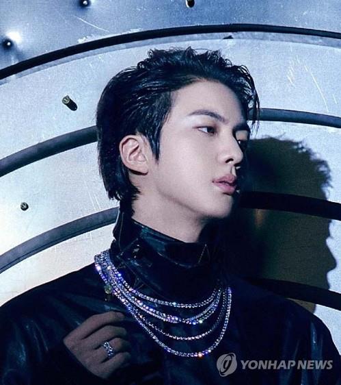 A photo of BTS member Jin, captured from the group's official website (PHOTO NOT FOR SALE) (Yonhap)