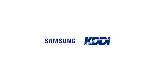 Corporate images of Samsung Electronics Co. and KDDI Corp. (PHOTO NOT FOR SALE) (Yonhap)