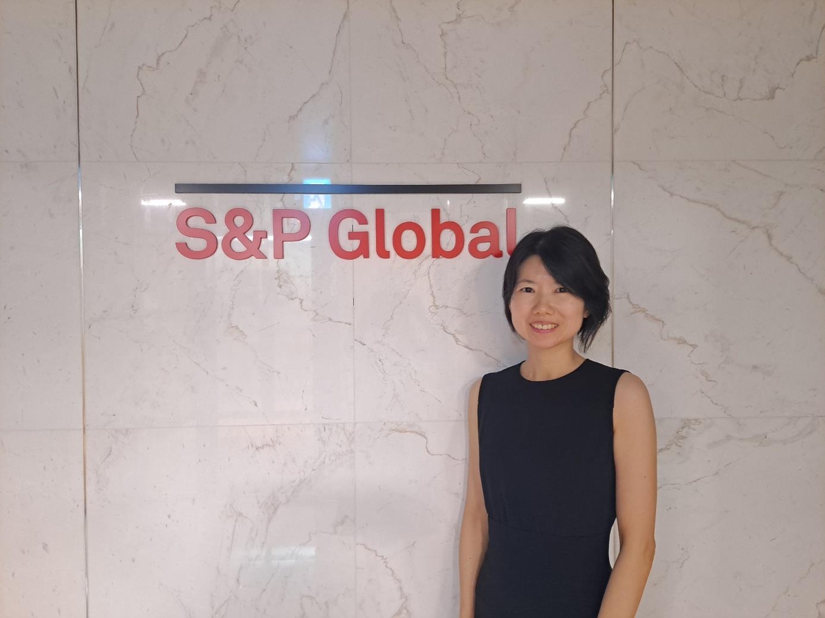 Jessica Fuk, a researcher at S&P Global Market Intelligence, poses for a photo after an interview with Yonhap News Agency on Sept. 5, 2023, in this photo provided by the company. (PHOTO NOT FOR SALE) (Yonhap)