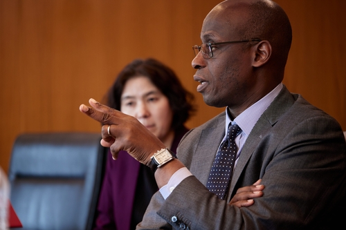 Raouf Mazou, assistant high commissioner for operations of the U.N. High Commissioner for Refugees (UNHCR), speaks during an interview with Yonhap News Agency in Seoul on April 5, 2024, as provided by the UNHCR. (PHOTO NOT FOR SALE) (Yonhap)