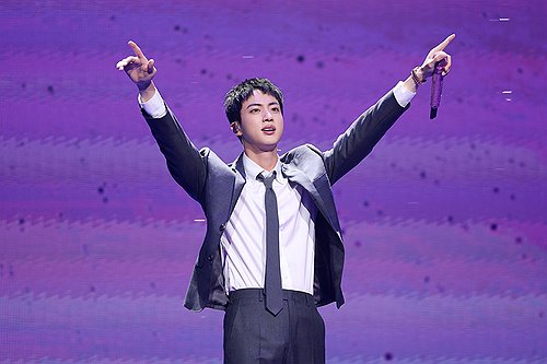 BTS'Jin performs a song during a meet-and-greet session for fans in Seoul on June 13, 2024, in this file photo provided by BigHit Music. (PHOTO NOT FOR SALE) (Yonhap)