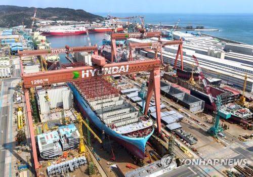 HD Hyundai Heavy Industries Co.'s dockyard (PHOTO NOT FOR SALE) (Yonhap)