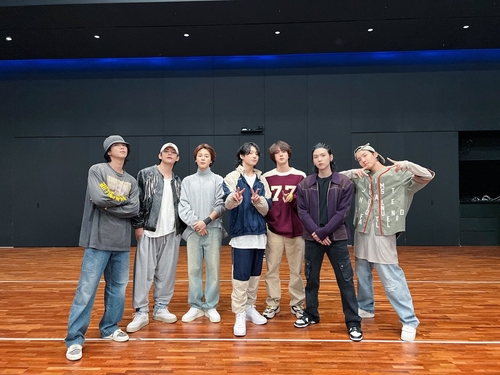 Le groupe superstar de K-pop Bangtan Boys (BTS). (Photo fournie par Big Hit Music. Revente et archivage interdits) 