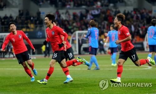 韓国が日本下し３連覇　サッカー東アジアＥ－１選手権　　　