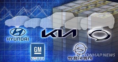 韓国完成車５社のロゴ（資料写真）＝（聯合ニュース）