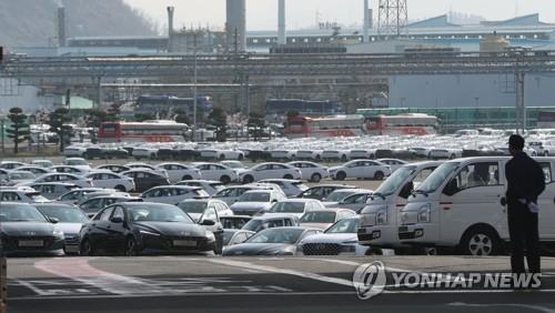 한국 완성차메이커 5사의 8월의 세계 판매 대수는 전년동월비 5.9%감소의 63만 9630대였다(자료 사진)=(연합 뉴스)