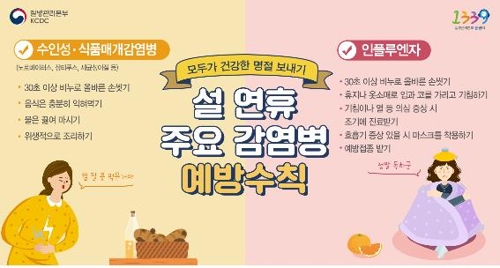 설 연휴 주요 감염병 예방수칙