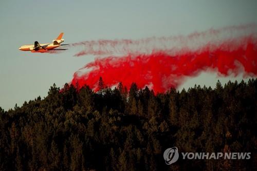 캘리포니아 산불 공중진화 