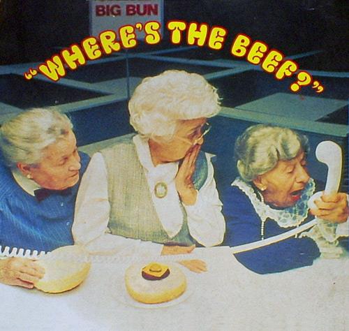 '소고기는 어디에' 1980년대 웬디스 햄버거 광고
