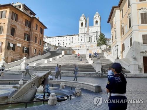 관광객 없는 이탈리아 로마 명소 스페인 계단