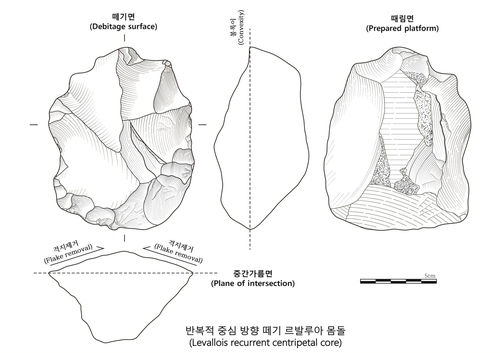 르발루아 몸돌 속성 설명 그림