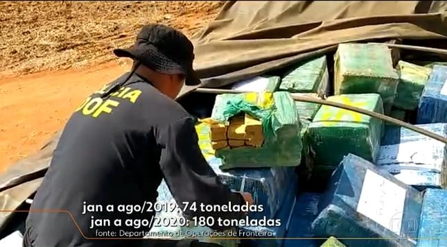 브라질 경찰, 마리화나 33t 압수